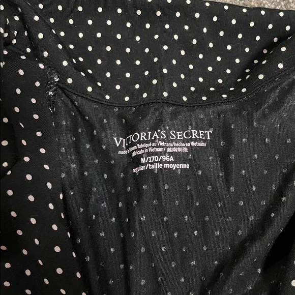 Victoria's Secret Black Dot Modal Long Pajama Set M - Picture 3 of 3